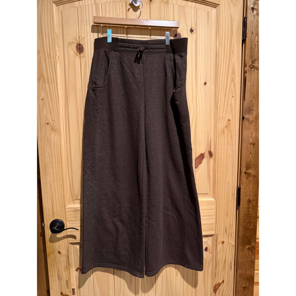 Yogalicious Baby Fleece Comfy Couture Wide Leg Pants Brown XL Lounge Sweatpants